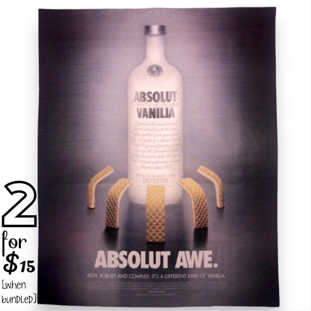 🟢[Absolut Vodka] ABSOLUT AWE Original 2003 Vintage Magazine Advertisement